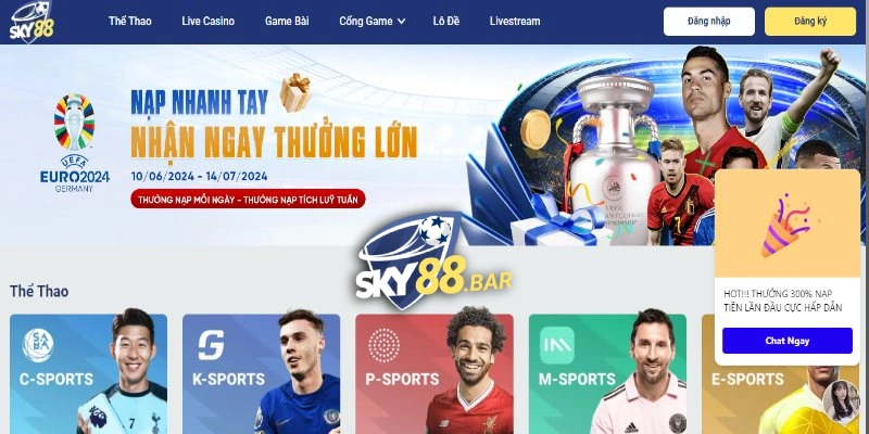 Sky88 nổi tiếng trên thị trường cá cược